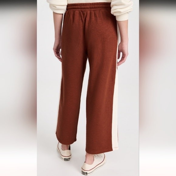 Madewell Rust Wide-Leg Pants with Cream Stripe - Picture 7 of 8